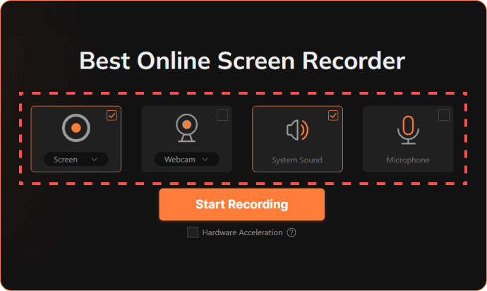 Scegli Modalità di registrazione
