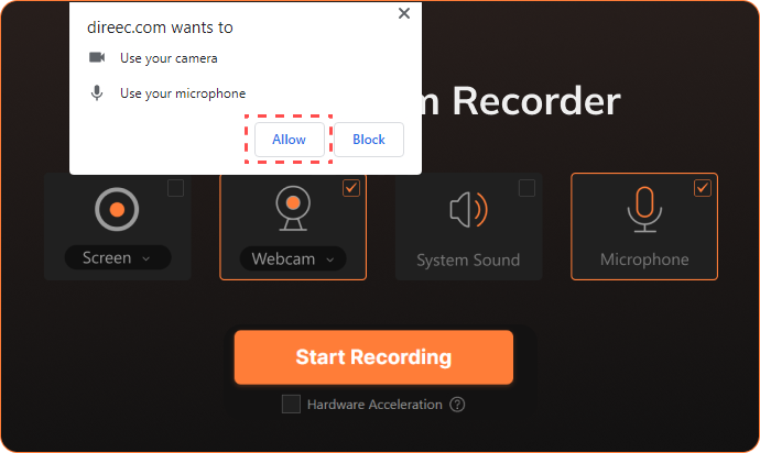Take Webcam Record Online